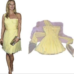 TOPShop yellow fun cocktail date dress